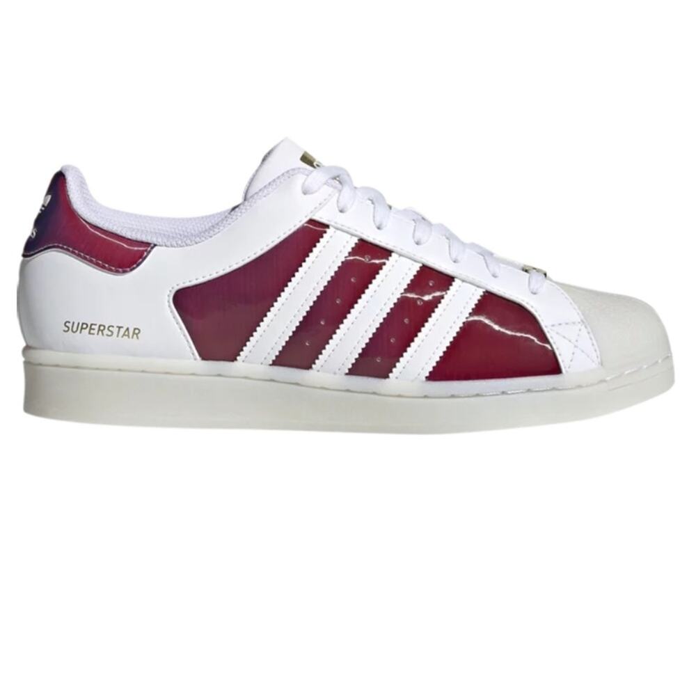 Adidas Original Superstar Red Color Shifting Print Iridescent Sz 9 H00236 NWOB